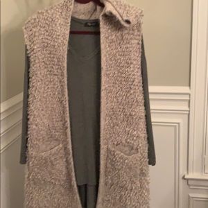 Long sweater vest with shirt included